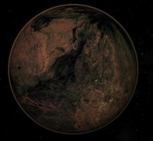 Artist's rendition of a carbon planet.