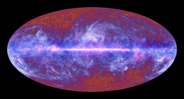 Planck's unfiltered view of the sky. Credit: ESA and the Planck Collaboration.