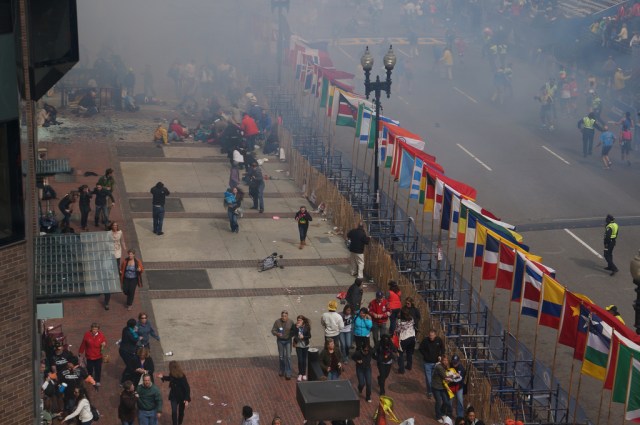 The immediate aftermath of the bombings. Credit: Aaron Tang.