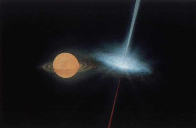 Artist's impression of a red giant-neutron star binary. Credit: NASA